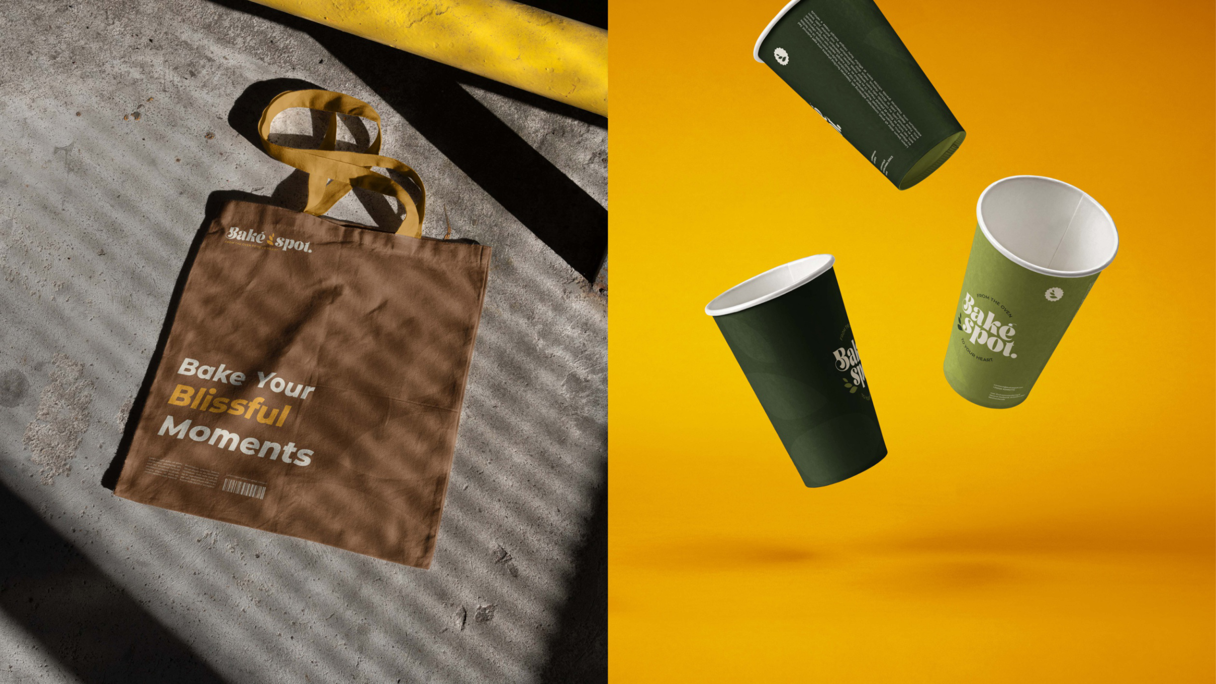 Tote bag and takeaway cups