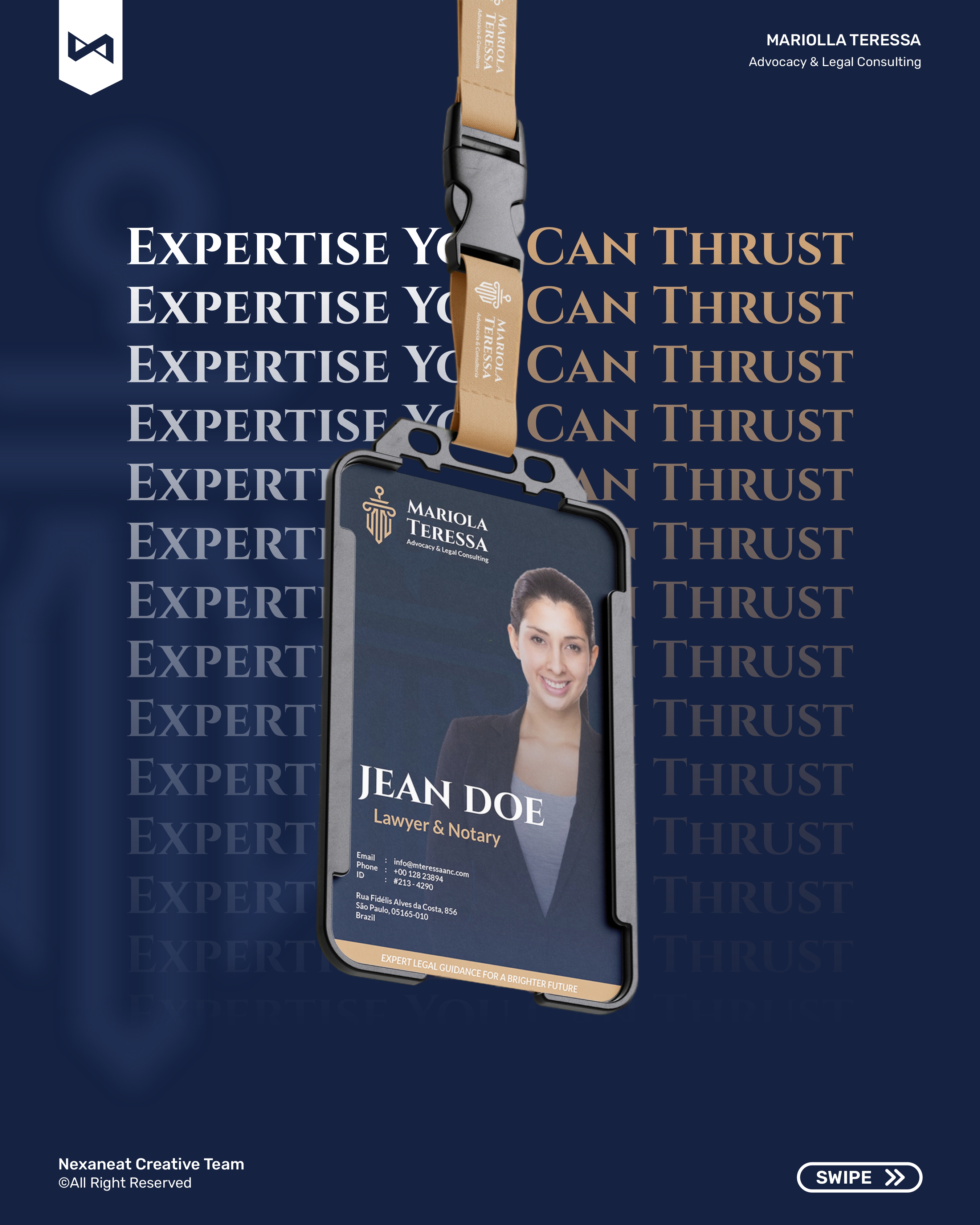 Expertise you can trust — ID lanyard mockup