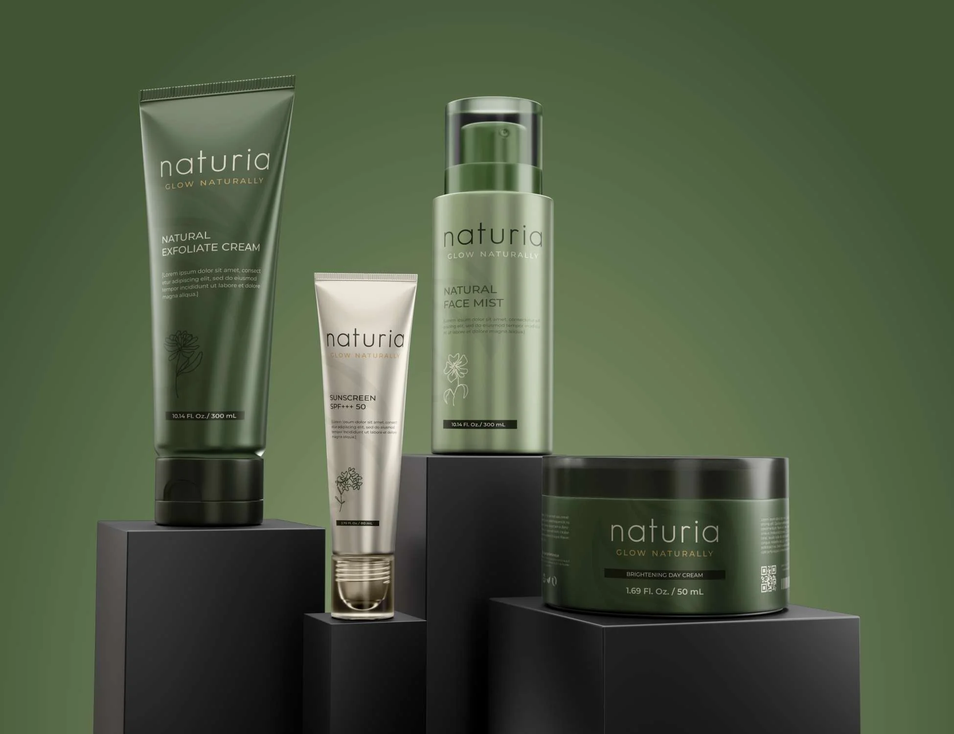 Naturia tropical skincare identity